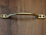Solid Polished Brass 165mm Cupboard / Drawer Pull handle (PB117C)